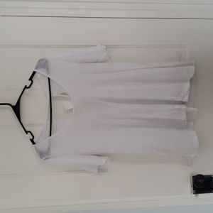 Open back detail white tee